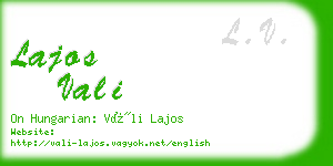 lajos vali business card